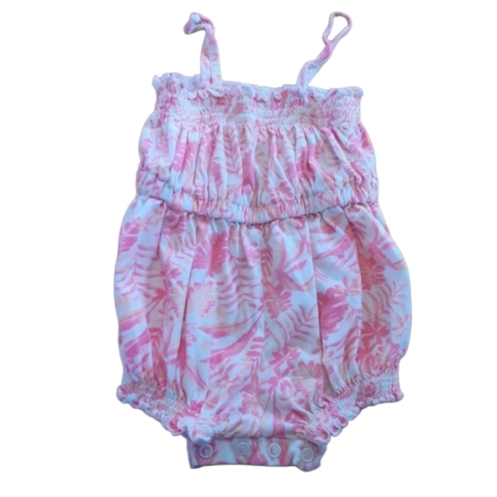 Size 6-12 months baby girls orange an pink onesie